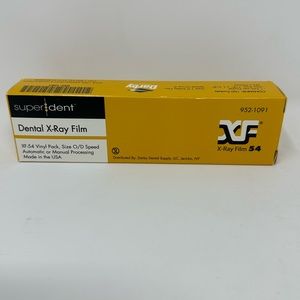 XF-54 Super Dent Dental X-Ray Film #0 100/Bx 9521091 D Speed by Darby P5